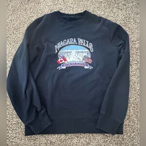 John Galt One Size Niagara Falls Blue Sweatshirt